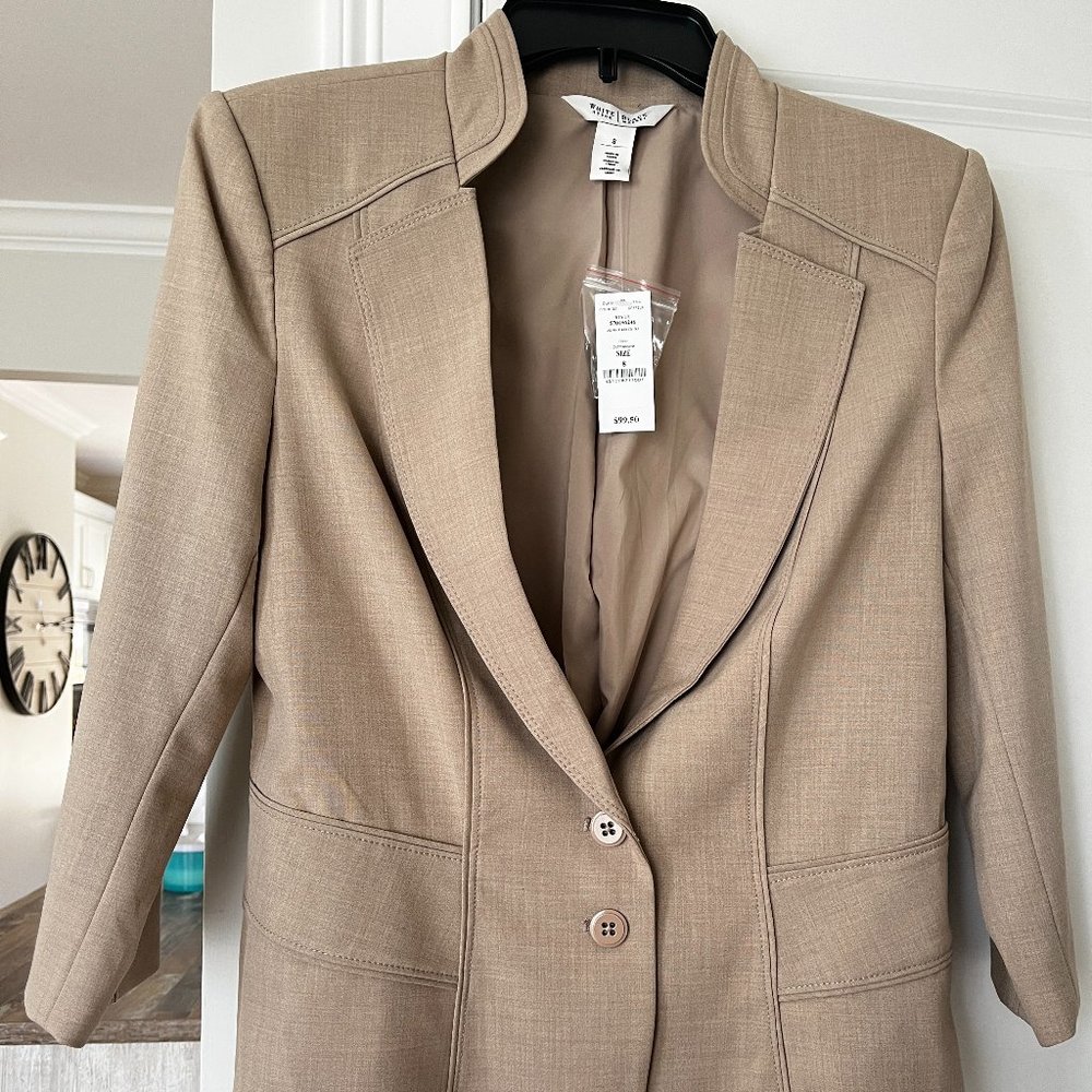 WHBM Cobblestone Blazer / Jacket Size 8 NWT
